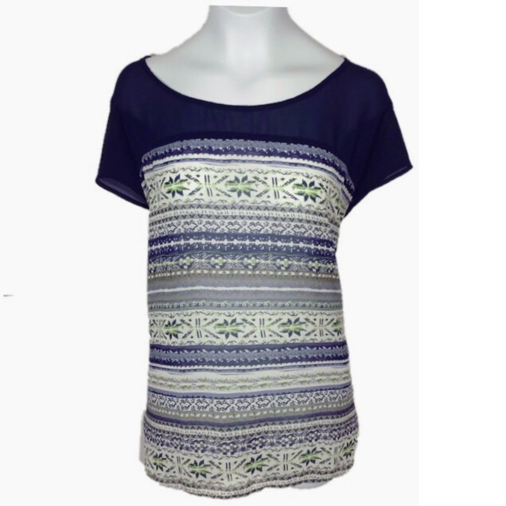 Ya Los Angeles blouse top silk blend medium